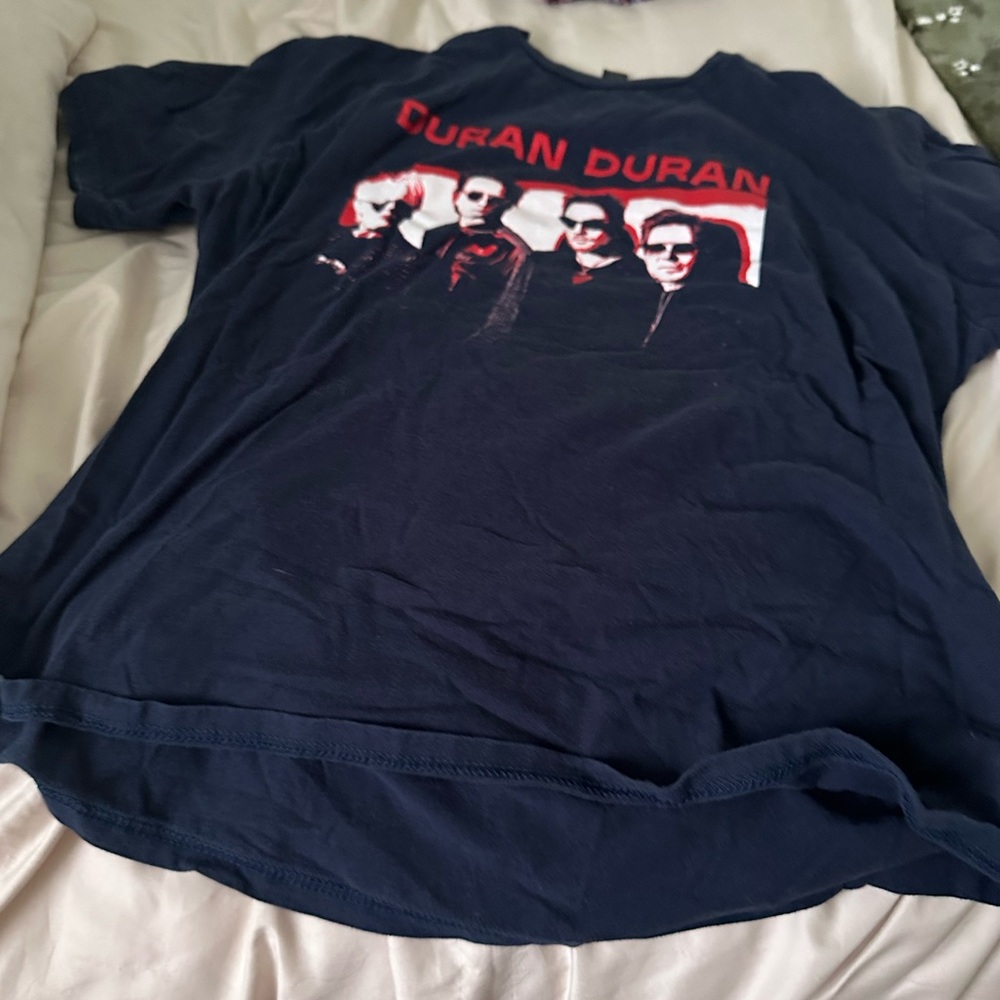 Navy Blue Graphic Band Tee